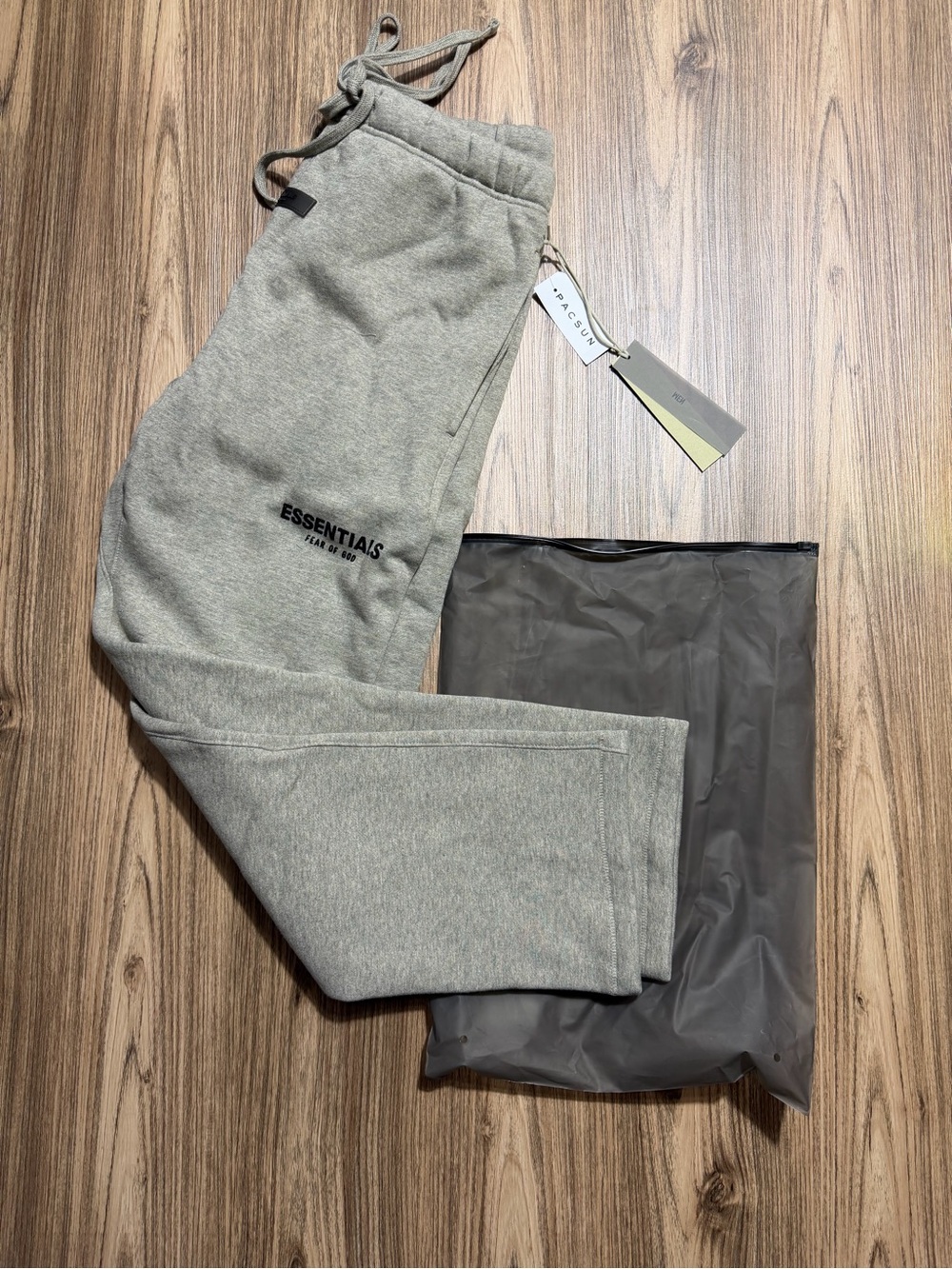 ESSENTIALS Men’s Light Grey Jogger Sweatpants with Logo